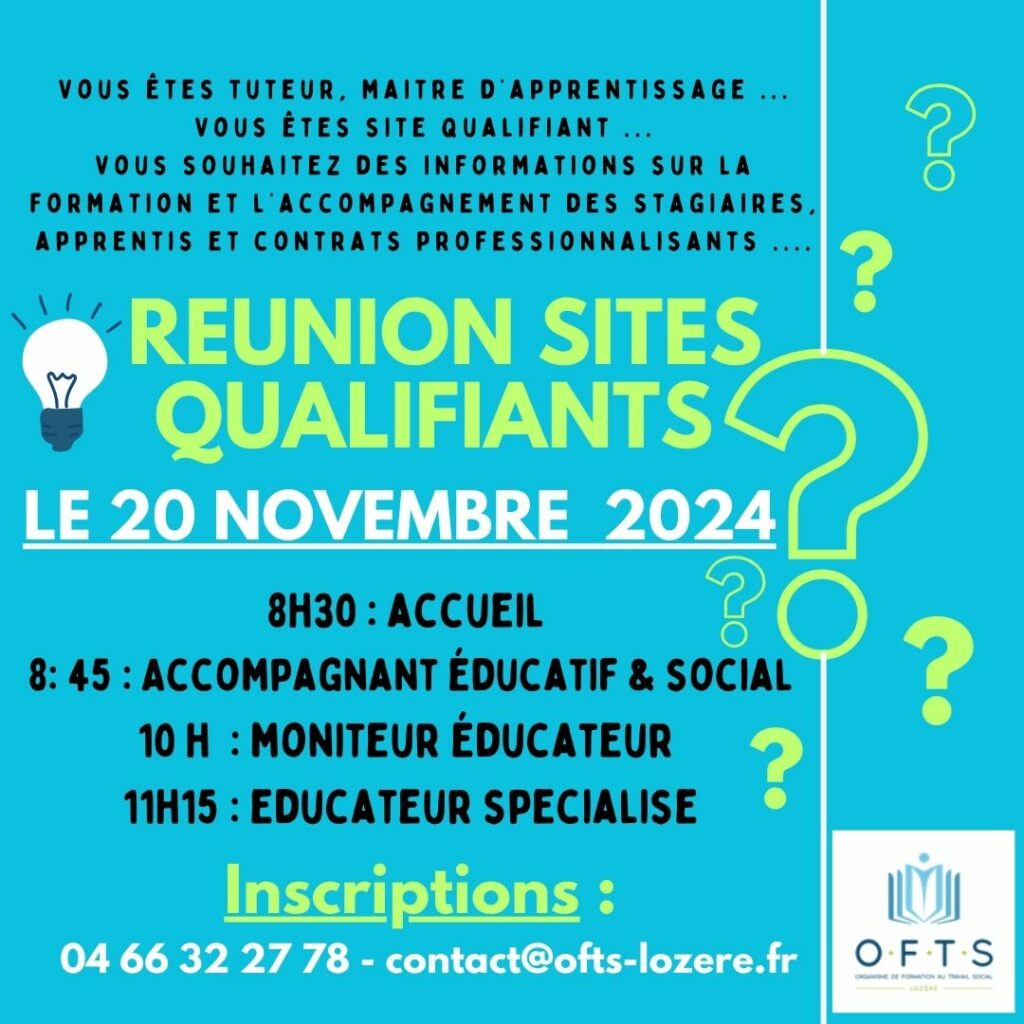 Réunion sites qualifiants